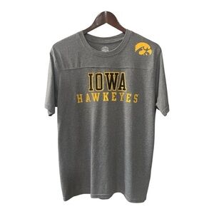 Iowa Hawkeye Gray Logo T Shirt Size L Men